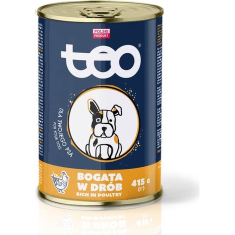 Alimento húmedo para perros TEO rico en aves de corral 415 g