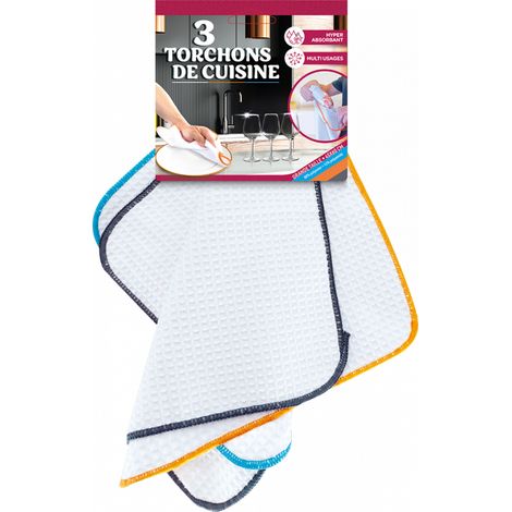 VENTEO Torchon Cuisine Microfibre Absorbante Ustensiles De Cuisine Textiles Entretien Lave Linge Usage Vaisselle Surfaces Domestiques