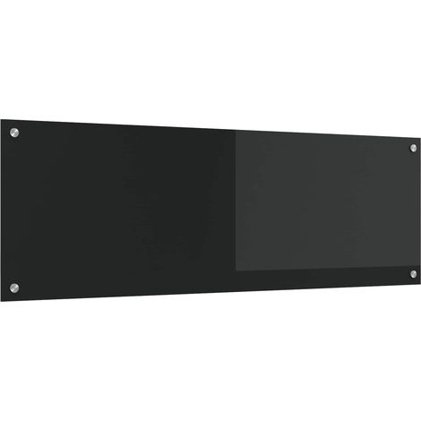 vidaXL Crédence de cuisine Noir 120 x 40 cm verre trempé (1/5)