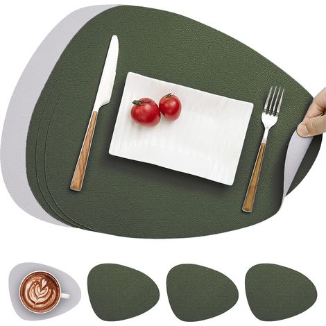 Placemat - Placemat Lavable Et Effaçable - Résistant À La Chaleur - Style Nordique Moderne - Lot De 4 (1/5)