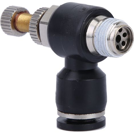 Buse CO2 pour machine de découpe laser, vanne de gaz laser (tuyau d'air 6 mm diamètre du filetage 9,7 mm réglable) (1/5)
