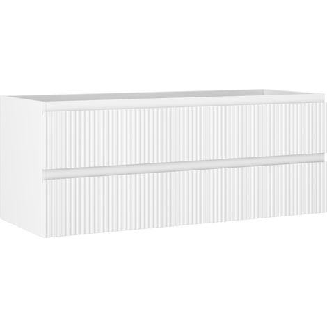 Mexen Rivel Badezimmer-Unterschrank 120 cm, 2 Schubladen, gerillt, weiß matt - 91A20-12047-2-BFF01 (1/5)