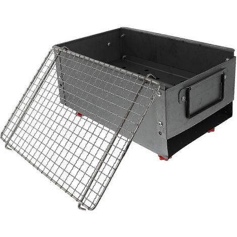 Barbecue portable en alliage de fer, réchaud à charbon pour camping et pique-nique en plein air, facile à nettoyer, 32,5 x 21 x 13,8 cm (1/5)