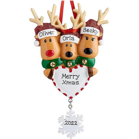 Weihnachtsbaumanhänger „Elchliebe“ – Hängender Baumschmuck, Geschenk für Freunde und Kollegen (1/5)
