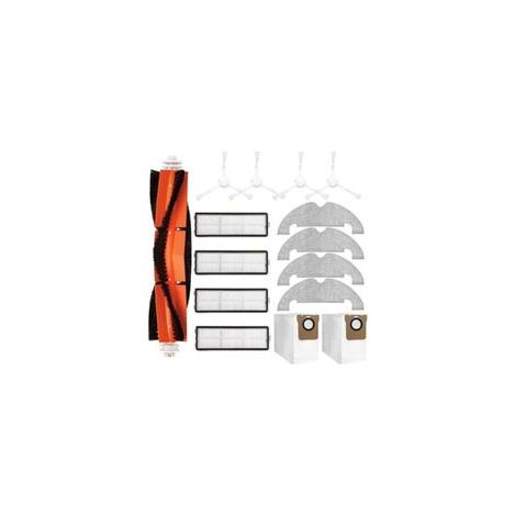 Kit d'accessoires pour aspirateur Dreame D10 Plus RLS3D – 1 brosse principale, 4 brosses latérales, 4 filtres HEPA, 4 lingettes, 2 sacs (1/2)