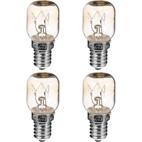 Uonlytech E14 Mikrowellenlampe, hitzebeständig, 25 W, Klarglas, Glühlampe, Ersatz- und Zubehörteile für Mikrowellen.