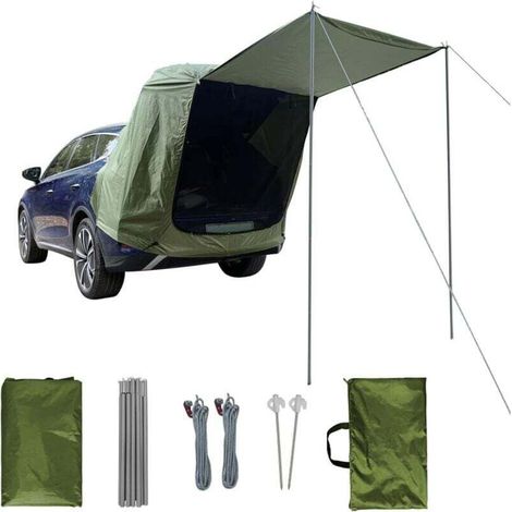 Tente arrière pour voiture – Moustiquaire intégrée – Protection solaire et étanche – Installation rapide pour SUV et camping