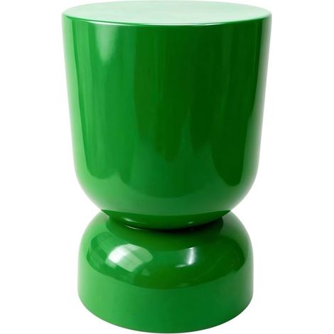 Bout de canapé en résine vert brillant Ø31 cm - Tilda