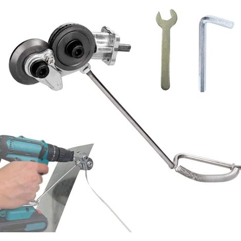 Plate Cutter for Electric Metal Drill, Metal Drill Attachment Nibbler with Adapter, DIY Metal Drill Attachment, Easy to Use Sheet Metal Knife