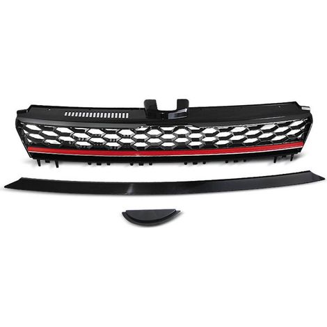 Grille de calandre VW Golf 7 13-17 look GTI rouge-27318166 (1/5)