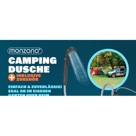 Portable 12v camping shower with 5m cable pump (1/5)