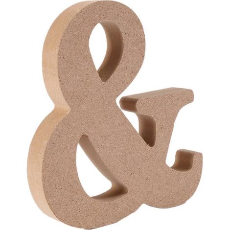 Dekorative Holzbuchstaben (&), Originalfarbe, 26 optionales Alphabet für Deko, Kindernamen, Hochzeit, Geburtstag, Party, Heim- und Schlafzimmerdekoration (1/5)