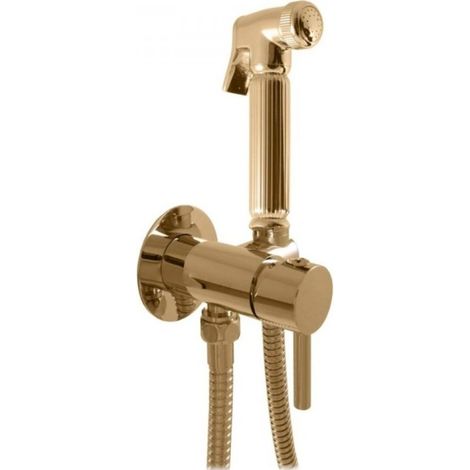 Mitigeur bidet ou WC encastrable SEINA avec douchette en laiton doré