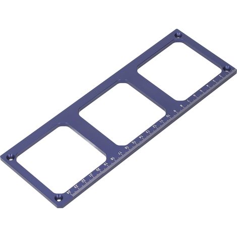 Gabari pour boîte de derivation 86 type 3 trous en alliage d'aluminium pour encastrement meuble et placard avec mire perçage (1/5)