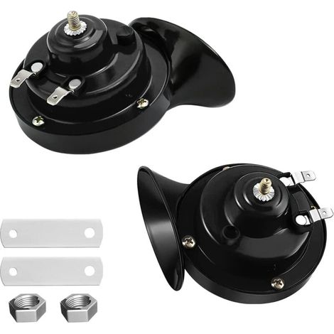 Lot de 2 klaxons de train ultra-puissants de 300 dB, kit de remplacement de klaxons pneumatiques étanches 12 V, klaxon double électrique pneumatique pour voiture, accessoires automobiles universels - (1/5)