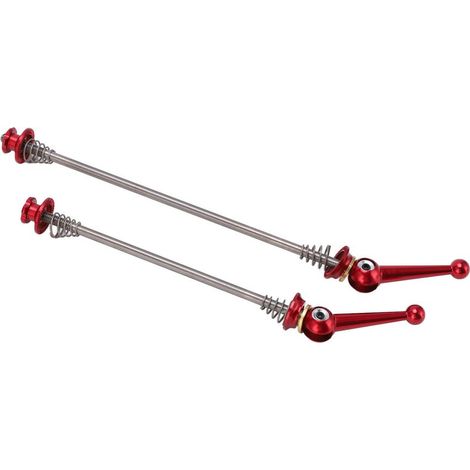 paire de leviers de serrage rapide pour moyeu de vélo, axe avant et arrière en alliage de titane, rouge (1/5)