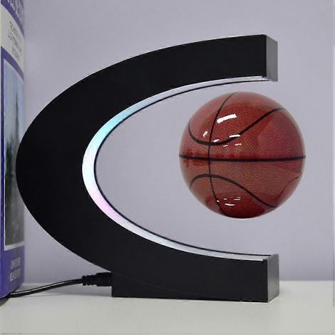 Lampe de sport magnétique flottante en forme de ballon de basket, décoration flottante à brancher, veilleuse idéale pour les garçons et les enfants (cadeau d'anniversaire ou de Noël). (1/3)