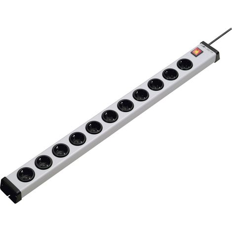 Ehmann 0201x00112301 Steckdosenleiste mit Schalter 11fach Grau Schutzkontakt 1 St.
