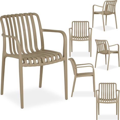 chaise de jardin TULIPANO Campagne (Lot de 6)