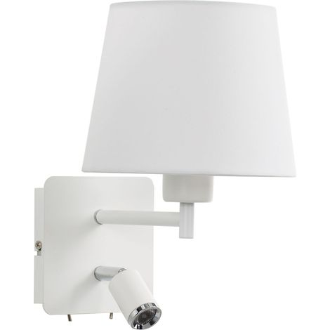 Aplique MAILAND E27+LED blanco mate