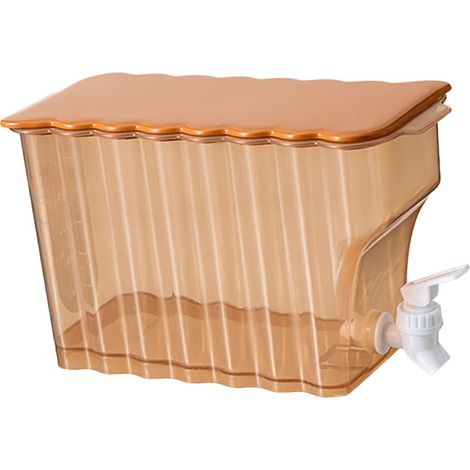 Bouilloire à eau froide avec robinet, couvercle hermétique en PP, idéale pour la conservation au réfrigérateur, pour thés aux fruits, thés aux fleurs, thés au lait et eau à l'orange. (1/5)