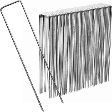 Pack of 30 steel stakes, suitable for gardens, mulch and artificial turf, 2.5 mm 4X20 (1/5)