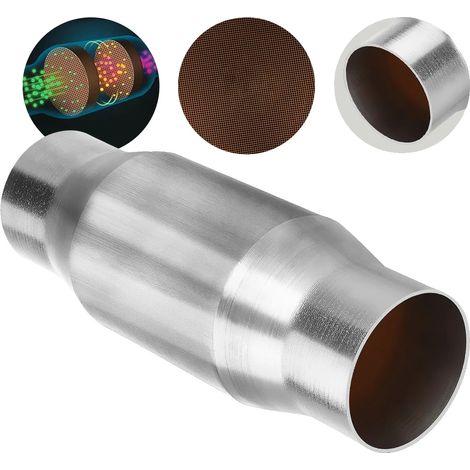 Catalyseur, entrée/sortie de 3 pouces, longueur de 11 pouces, 400 cellules, compatibilité moteur jusqu'à 2,5 L, acier inoxydable 409 (1/5)