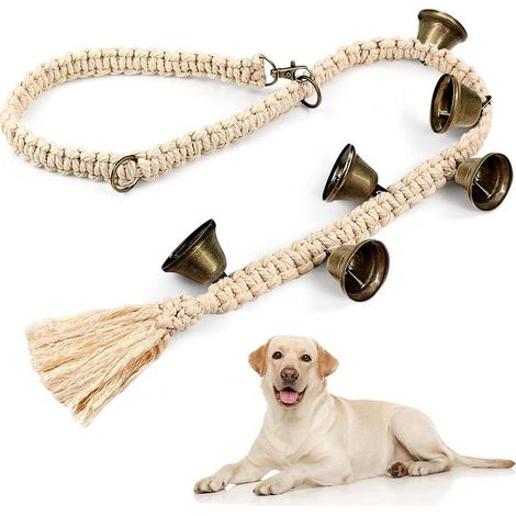 Apprentissage de la propreté de la Sonnette pour Chien,Sonnettes pour Chien de Compagnie Formation de Toilette de Cloche de Chien pour Le Bouton de Porte, Outils éducatifs d'animal familier (A) (1/5)