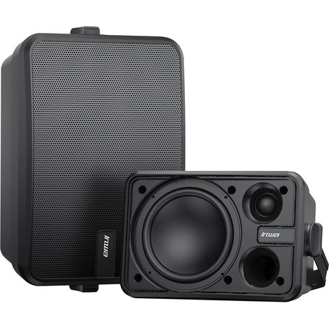 Inwa Outdoor Bluetooth Speaker 500W, Active/Passive Wall Mounted Speaker, Weatherproof, Wireless, Stereo, Aux, Indoor, Outdoor Covered (Pair, MZ660, RMS 50W) (1/5)