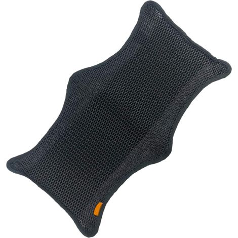 Housse de Siège Moto - 1 Pièce - Maille 3D - Refroidissement et Antidérapant - Universel Rétro - Noir 63x36cm (1/5)
