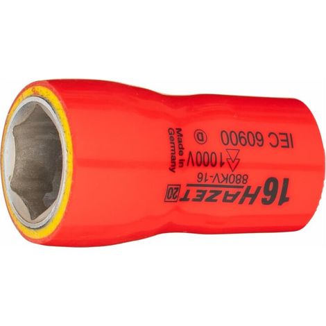 Jeu de clés à douille hexagonales 880KV-16 carré creux 10 mm (3/8 pouce) hexagone extérieur profil de traction 16 mm HAZET (1/4)