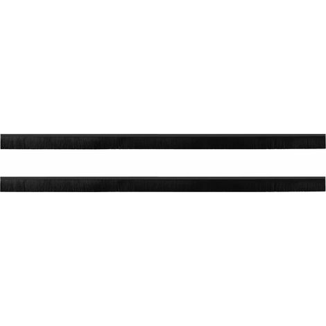 Brosses de porte adhésives 2 pcs Noir 100 cm (1/5)