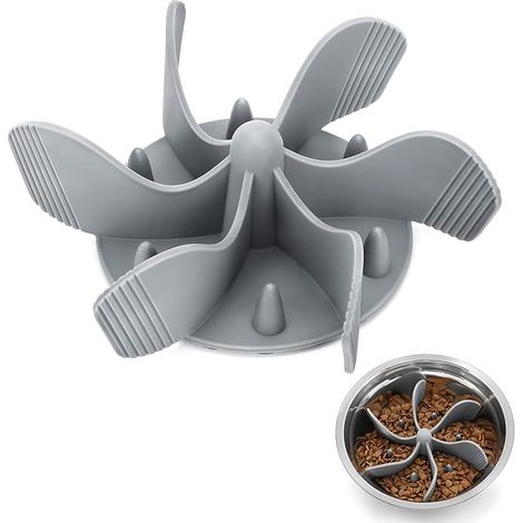 Comedero anti-flotación para perros, accesorio de alimentación lenta para glotones, divisor para cuencos de cerámica, acero inoxidable y vidrio, inserto para cuencos grandes y pequeños con base de ven