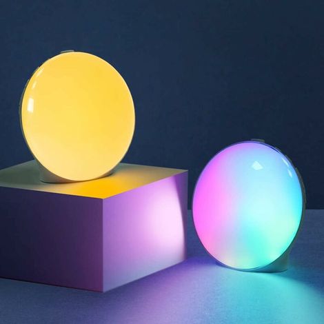ZOLGINAH Réveil lumineux avec éclairage plein écran,Lampe de Réveil avec Simulateur d'aube et aide au sommeil,20 Niveaux de Luminosité,Radio Réveil,Snooze,2 Réveils,Lampe de Chevet avec 7 Couleurs & R (1/5)