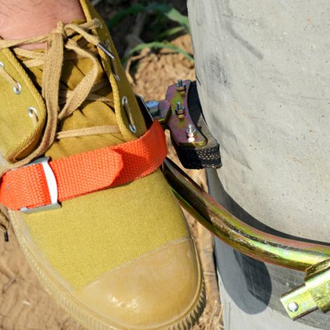 Chaussures d'escalade pour poteaux électriques et de communication, dispositif d'escalade pour poteaux en béton, ceinture de sécurité pour électricien, boucle de pied, acier au manganèse entièrement s (1/5)