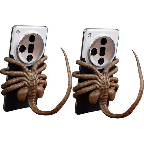 Adsorptions-Handyhalter mit gruseliger Gesichtsdekoration für Halloween (wie abgebildet). (1/5)