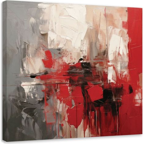 Wandbild für das Wohnzimmer Abstraktion Modern Rot 30x30 cm (1/5)