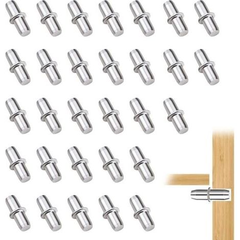 Support D'étagère, 30 Pièces Support De Crémaillère, 5mm Taquet Etagere pour Meubles, Armoires, Supports D'étagères
