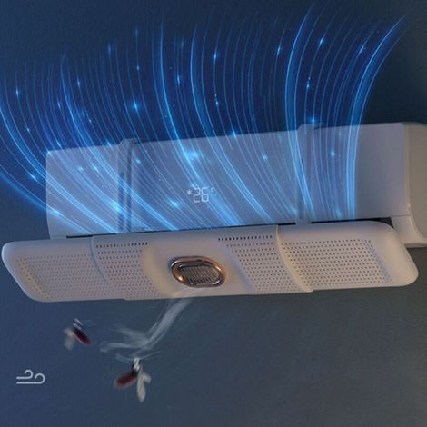 Déflecteur D'Air pour Climatiseur Anti-Vent Direct et Baffle Rafraîchissant avec Angle Modifiable et Protection Accouchée