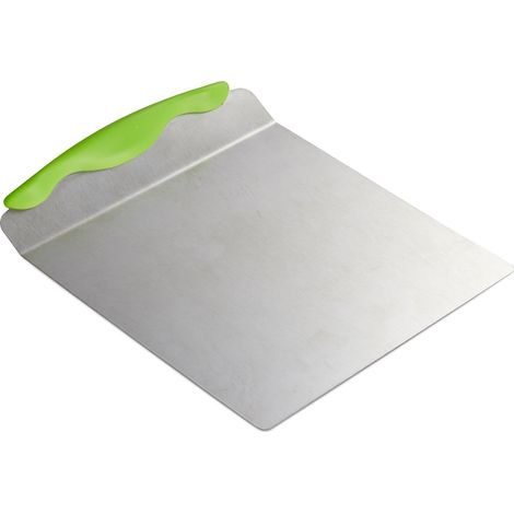 4x Paletta per Torta, Acciaio, Pala, Paletta, Cake Lifter, Quadrato, XL, con Impugnatura, LxP 20 x 24 cm, argento