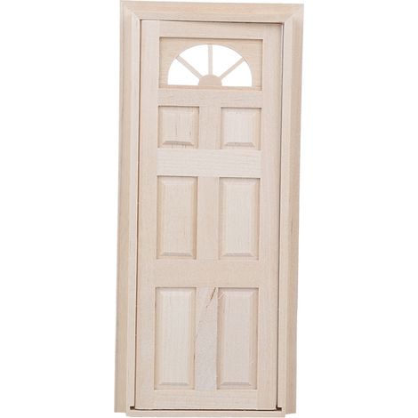 Porte miniature en bois pour maison de poupée à l'échelle 1:12, accessoire de jouet. (1/5)