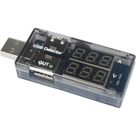 Chargeur USB, testeur de puissance, de tension et de courant, multimètre, écran LCD, détecteur USB, voltmètre, ampèremètre, mesureur de capacité de puissance (noir) (1/5)