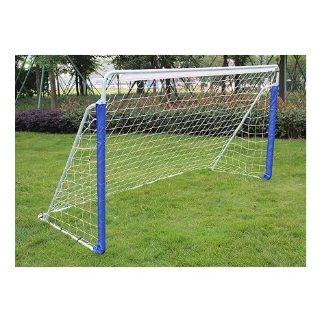 8ft Portable Steel Football Goal for Outdoor Garden Training with Mildew Resistant Football Net and Carry Bag 240cm (1/5)