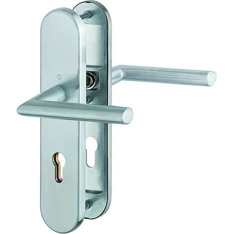 HOPPE® FH Schutz-Drückergarnitur mit Langschild Stockholm FS-E1140F/3331/3310, Edelstahl, 3918028 (1/2)