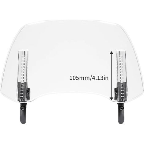 Extensión de parabrisas para motocicleta, altura ajustable, ajuste universal, tipo A-Transparente (1/2)