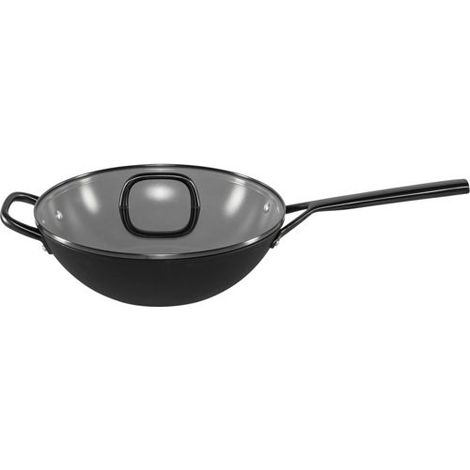 ZWILLING Milano Wok mit Glasdeckel 30 cm, schwarz