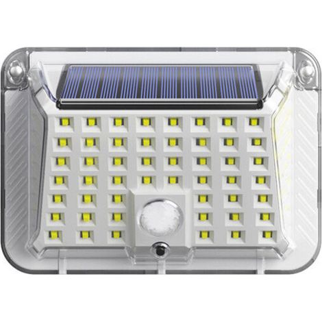 Aplique solar de pared para exteriores de 90 LED con sensor de movimiento, resistente al agua IP65, batería de 1200 mAh, iluminación de 270° para jardín.