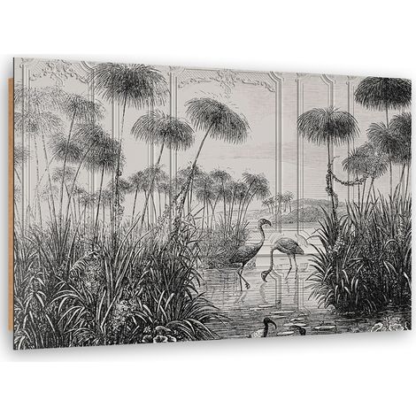 Quadro deco panel, Uccelli nello stagno - 60x40 (1/5)