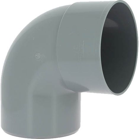 Adequa – Coude de raccordement mâle-femelle 87°30 Ø200 – PVC lisse pour évacuation – Circonférence femelle anti-ovalisation
