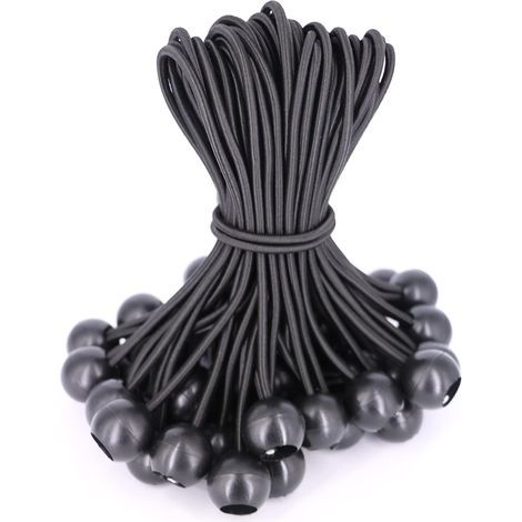 Spanngummis mit Kugel 10 Stück, Zeltgummis mit Kugel 10 cm, Planenspanner Gummispanner Expanderschlingen Gummischlaufen für Planen Zelt Banner Netz Pavillions (1/5)